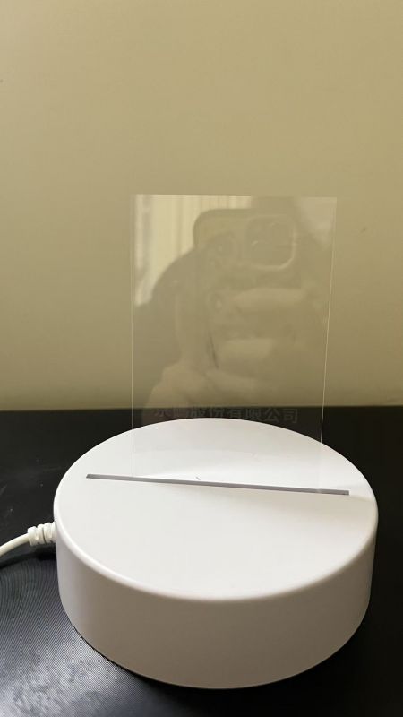 Laser Engraved Patterns on a Transparent Plate